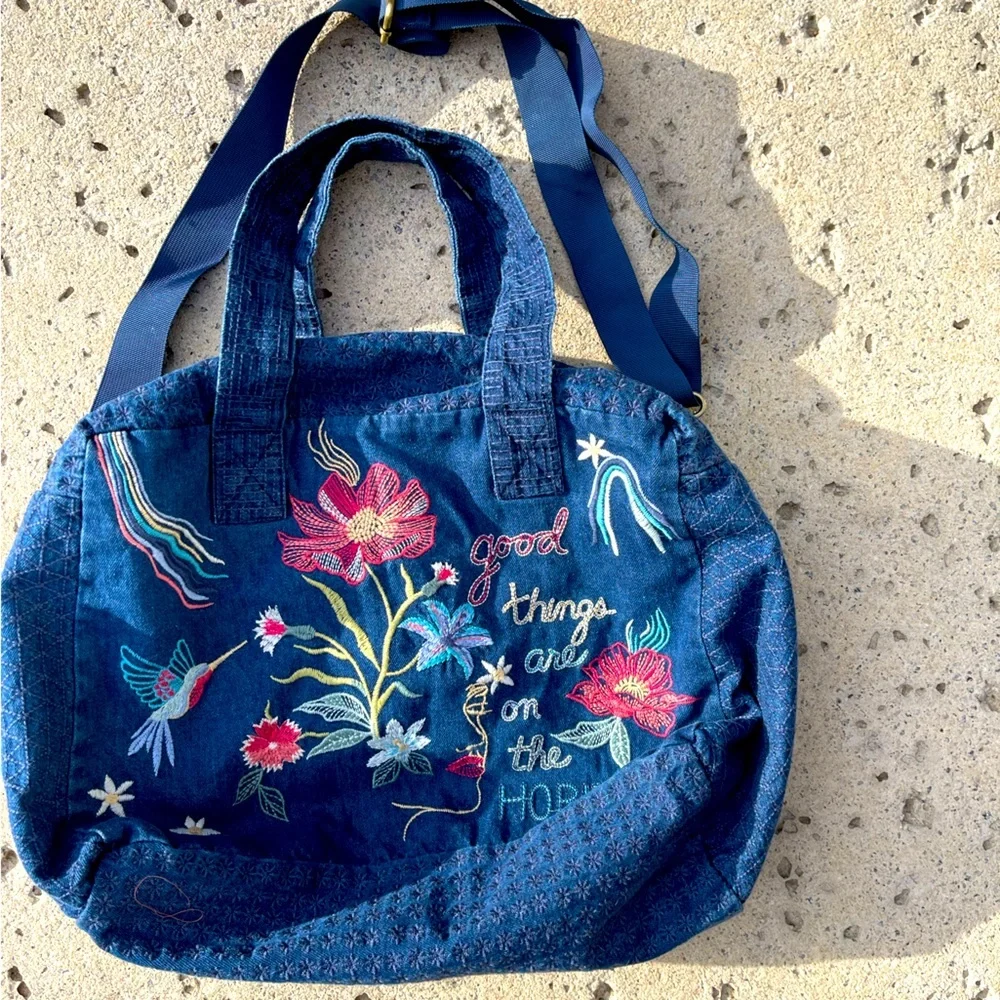 JORDAN DENIM DUFFLE TOTE BAG